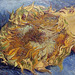 Detail of Sunflowers by Van Gogh in the Metropolitan Museum of Art, August 2010