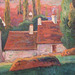 Detail of A Farm in Brittany by Gauguin in the Metropolitan Museum of Art, August 2010