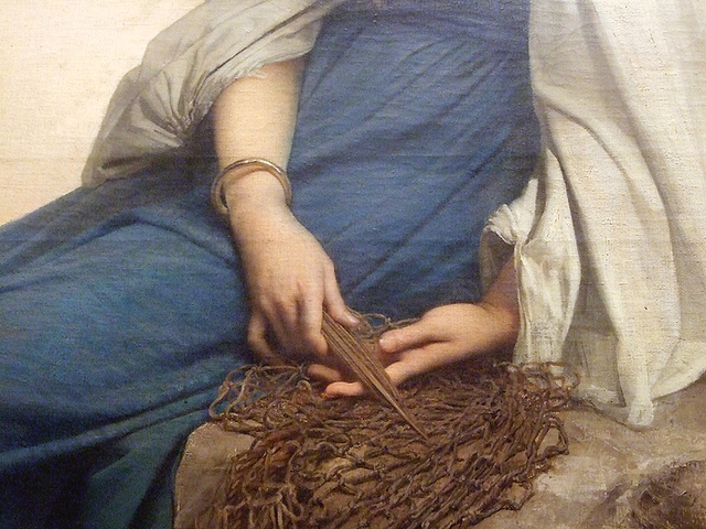 Detail of Graziella by Jules-Joseph Lefebvre in the Metropolitan Museum of Art, May 2009