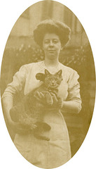 Woman Holding a Cat