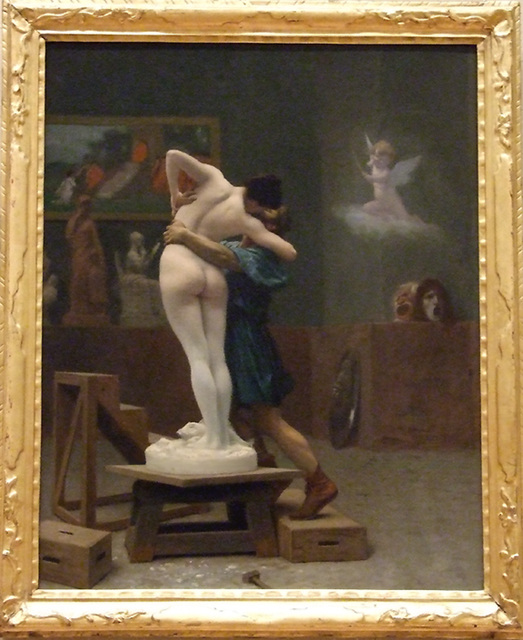 Pygmalion and Galatea by Gerome in the Metropolitan Museum of Art, December 2007
