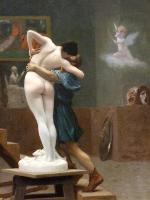 Detail of Pygmalion and Galatea by Gerome in the Metropolitan Museum of Art, December 2007