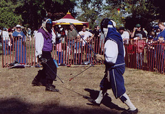 Alec & Alexandre Fencing at the Fort Tryon Park Medieval Festival, Oct. 2005
