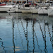 SAINT-RAPHAEL: Reflet de bateaux dans le port.