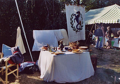 Table & Ostgardr Banner at the Fort Tryon Park Medieval Festival, Oct. 2005
