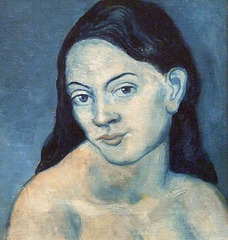Detail of a Head of a Woman by Picasso in the Metropolitan Museum of Art, December 2008