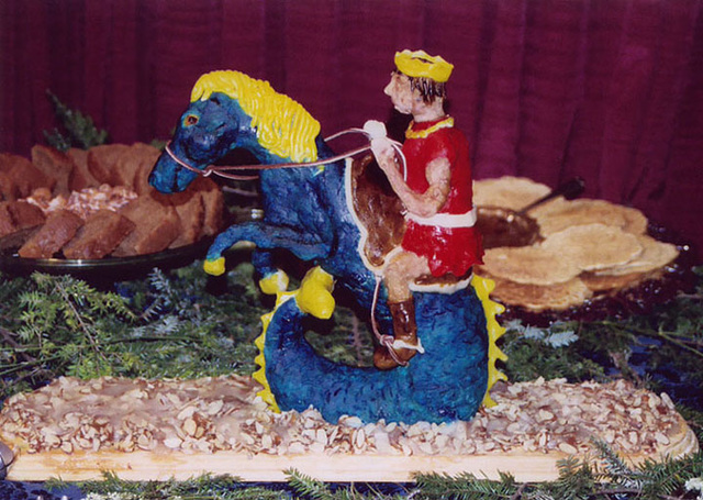 King Darius on a Seahorse Subtletie at the Agincourt Event, Nov. 2005
