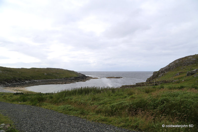 View to sea from Gearrannan Blackhouse Village