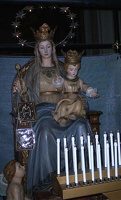 Statue of the Virgin & Child in the Church of Santa Theresa in Palermo, March 2005