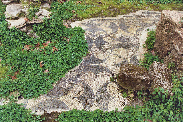 Remains of a Roman Floor in Villa Bonnano Park in Palermo, 2005