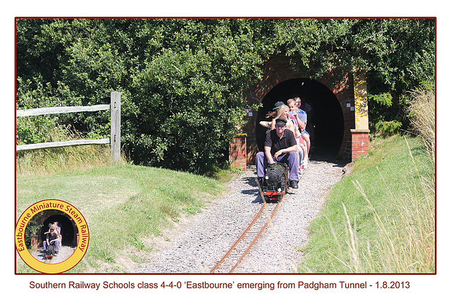 Eastbourne Miniature Steam Railway Southern  440  914 Eastbourne Padgham Tunnel 1 8 2013