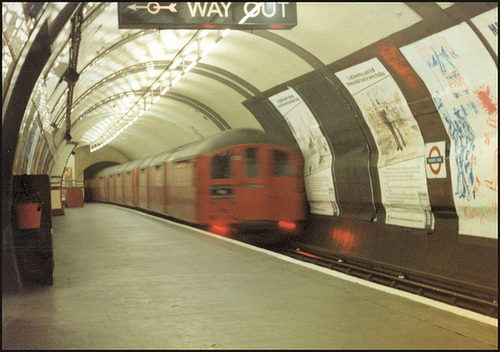 old red underground train