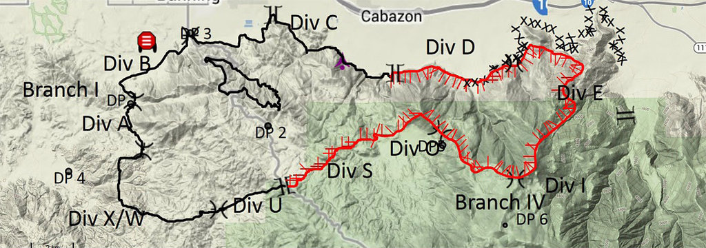 2013-08-10 Silver Fire Cabazon map