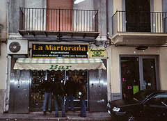 "La Martorana" Bar in Monreale in the Rain, March 2005