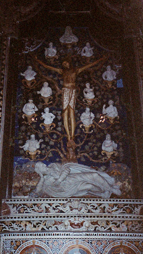 The Lapis Lazuli Altarpiece in the Treasury Chapel of the Duomo in Monreale, March 2005