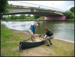 canoeing at Donnington Bridge