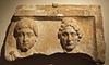 Upper Corner of a Marble Funerary Relief with Portraits in the Metropolitan Museum of Art, February 2011