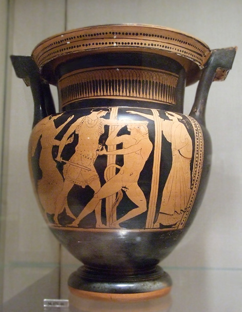 Terracotta Column Krater Attributed to the Alkimachos Painter in the Metropolitan Museum of Art, January 2011