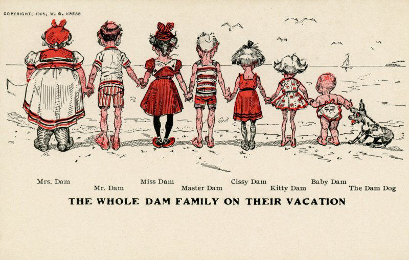 The Whole Dam Family on Their Vacation