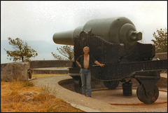 old cannon on Drake's Island