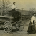 A Woman Pulling Herself on a Wagon