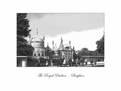 Royal Pavilion - Brighton - etching-style