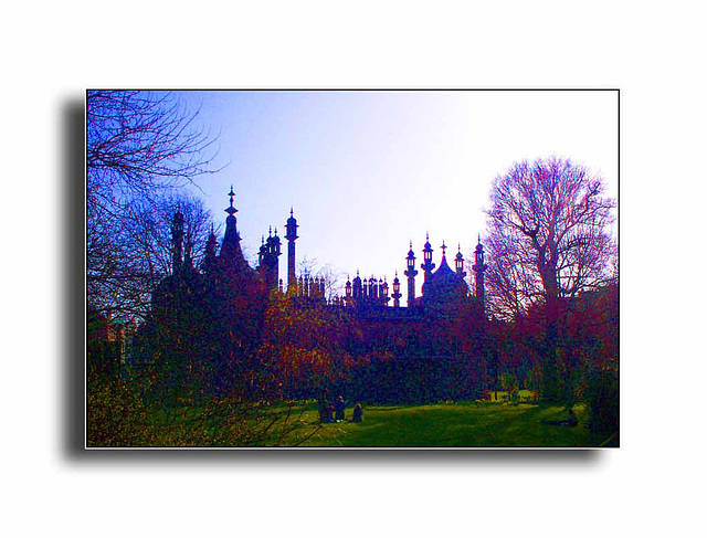 Royal Pavilion Brighton - photo by Mike Sutters - distant silhouette supersat