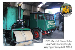 Marshall roller & Sentinel Lorry - Amberley - 29.8.2013