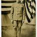 World War I Soldier Oscar G. Frederick with Flag