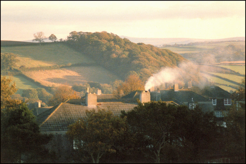 chimney on an autumn morning