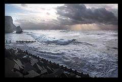Sea, sky & blocks - Seaford Head - 13.12.2011