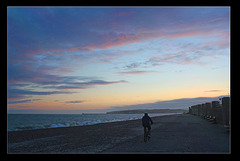 Cycling into the sunset  - England 3 Sweden 2  - Seaford - 15.6.2012