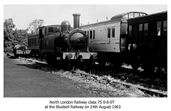 North London Railway class 75 0-6-0T at Bluebell Railway on 24.8.1963