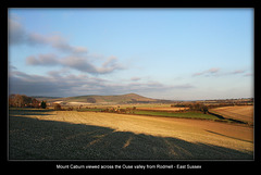 Mount Caburn from Rodmell on the other side of the Sussex Ouse - 11.1.2012