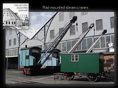 Rail mounted steam cranes  - The Historic Dockyard Chatham - 25.8.2006
