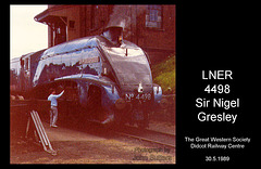 LNER 4498 Sir Nigel Gresley at the Great Western Society  Didcot Railway Centre  30.5.1989