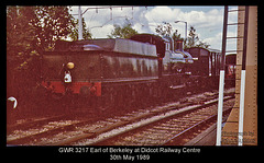 GWR 3217 Earl of Berkeley at Didcot Railway Centre on 30.5.1989