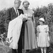 (182) Gudmor og gudfar Sigmund og Jorunn Anna (Jakobsen) Espenes, dåpsbarnet Jan-Thore Solem og Wenche (Solem) Thorsrud, 24. august 1958