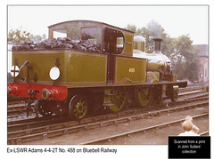 LSWR 442T 488 rear view Bluebell Railway twin print