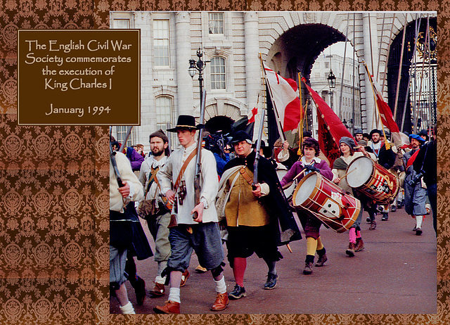 ECWS Foot, drums & standards Admiralty Arch January 1994