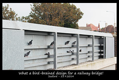 Bird-brained railway bridge - Seaford - 15.9.2014