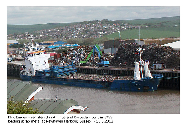 Flex Emden loading scrap metal at Newhaven on 11.5.2012