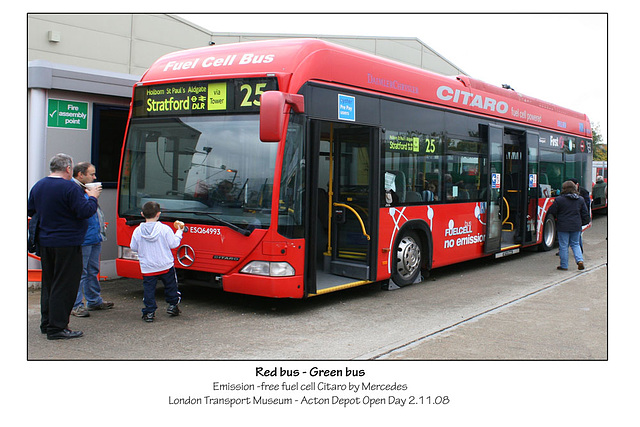 Red bus - green bus - Acton Depot - 2.11.2008