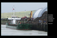 MV Helen loading waste at North Quay - Newhaven - 18.6.2011