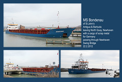 MS Bondenau leaving Newhaven - 22.2.2012