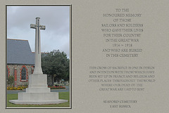 Cross of Sacrifice - Seaford Cemetery - East Sussex