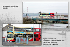Brighton & Hove fleet no.909, Trevor Kaye, at Newhaven on 22.2.2012