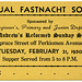 Annual Fastnacht Social Ticket, St. Andrew's Reformed Sunday School, Reading, Pa., Feb. 21, 1950