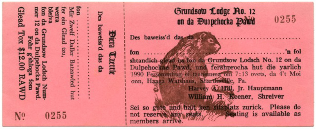 Groundhog Lodge No. 12, Gathering, Shartlesville, Pa., May 4, 1990