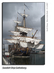 Gotheborg - Swedish tall ship - South Quay, West India Dock, London